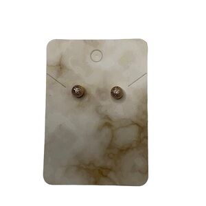 Set of two earrings gold and gold crystal earrings